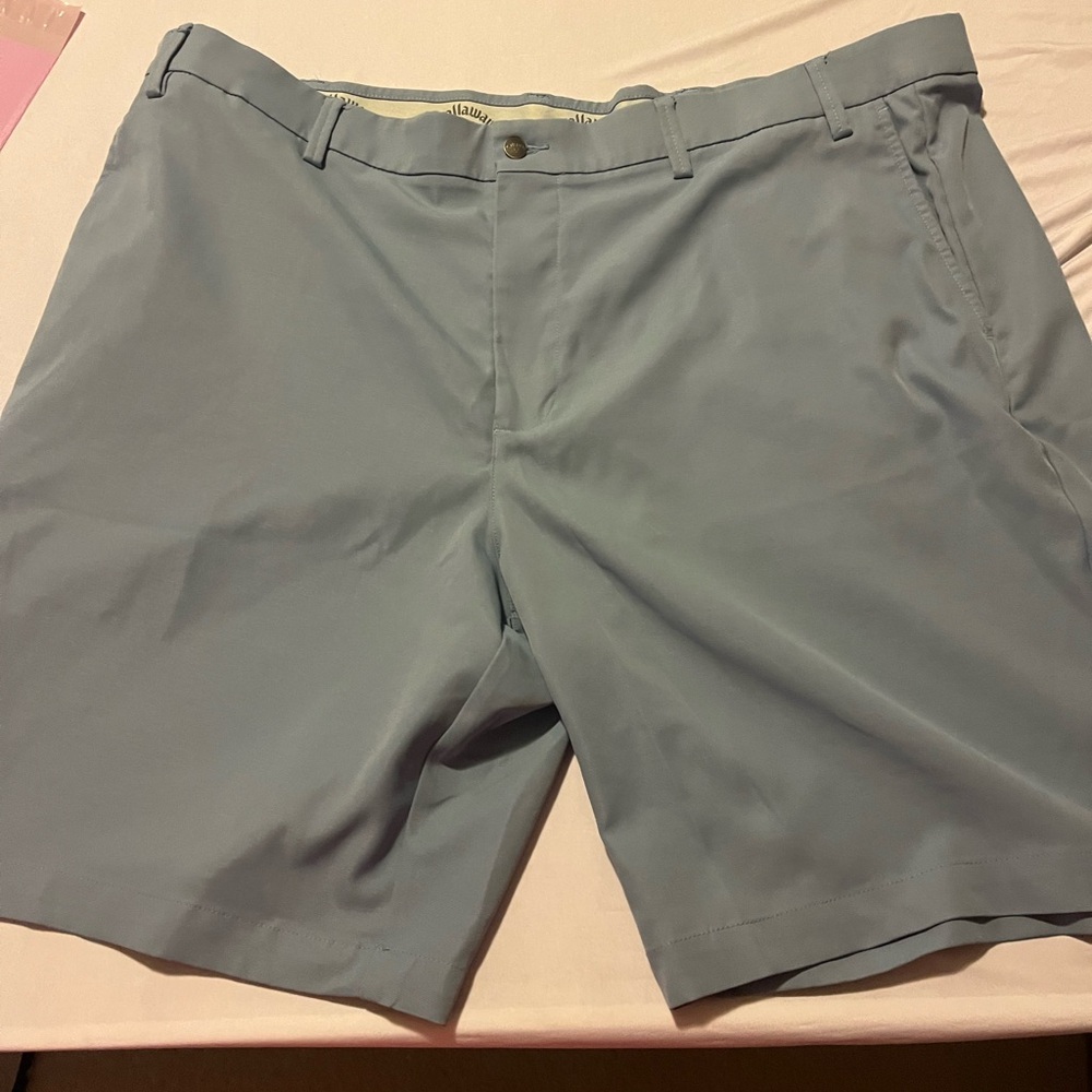 Callaway Men's Light Blue‎ Flat Front Shorts